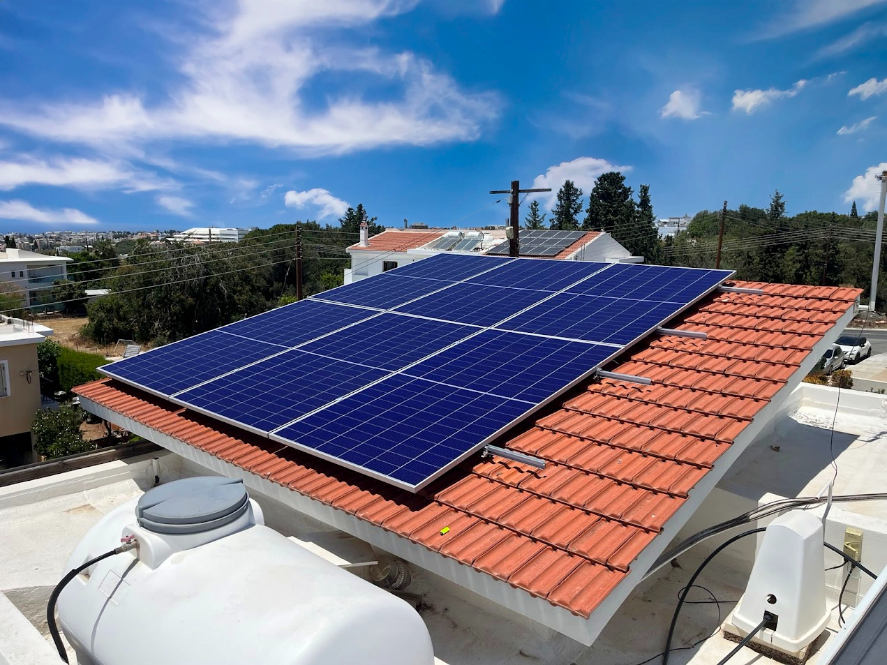 Solar Installations in Cyprus Grid-Tied Photovoltaic System 4kW Konia