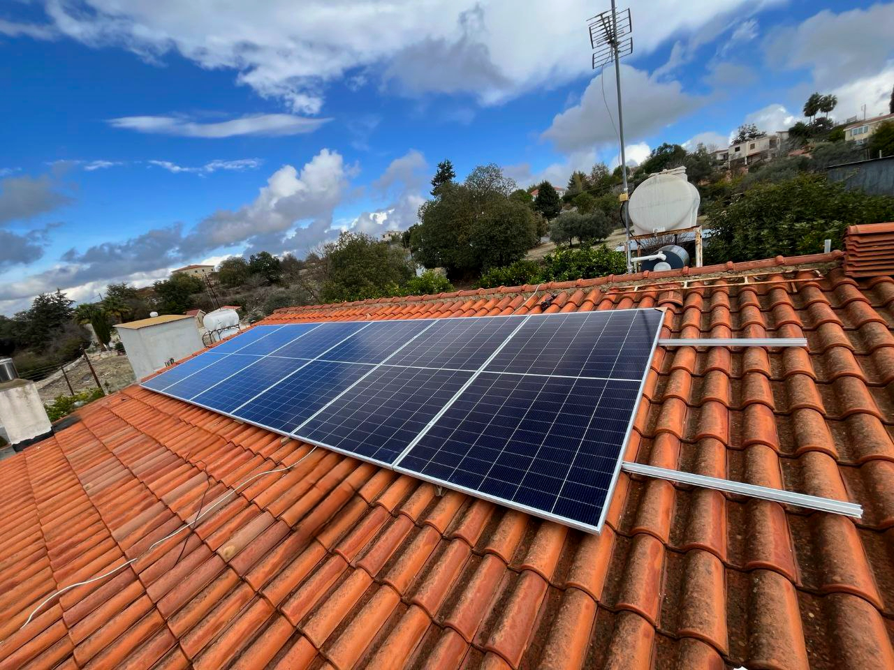 Grid-Tied Solar System 4kW Tsada, solar energy company in Cyprus